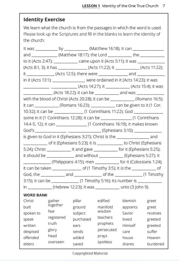 The One True Church (Faith Builder Series, 8:3)