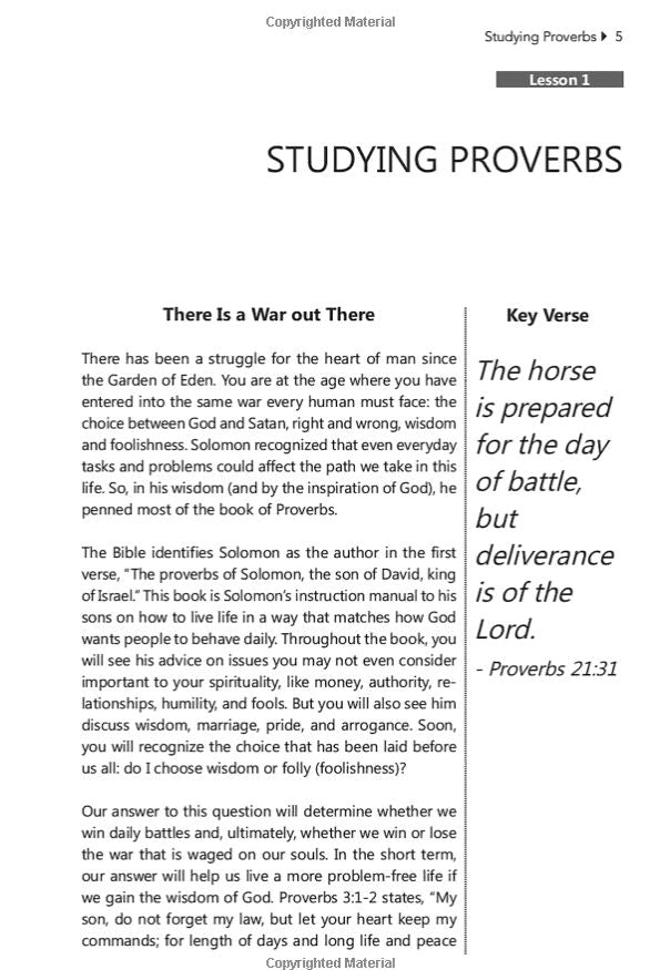 Proverbs (Faith Builder Series, 9:2)