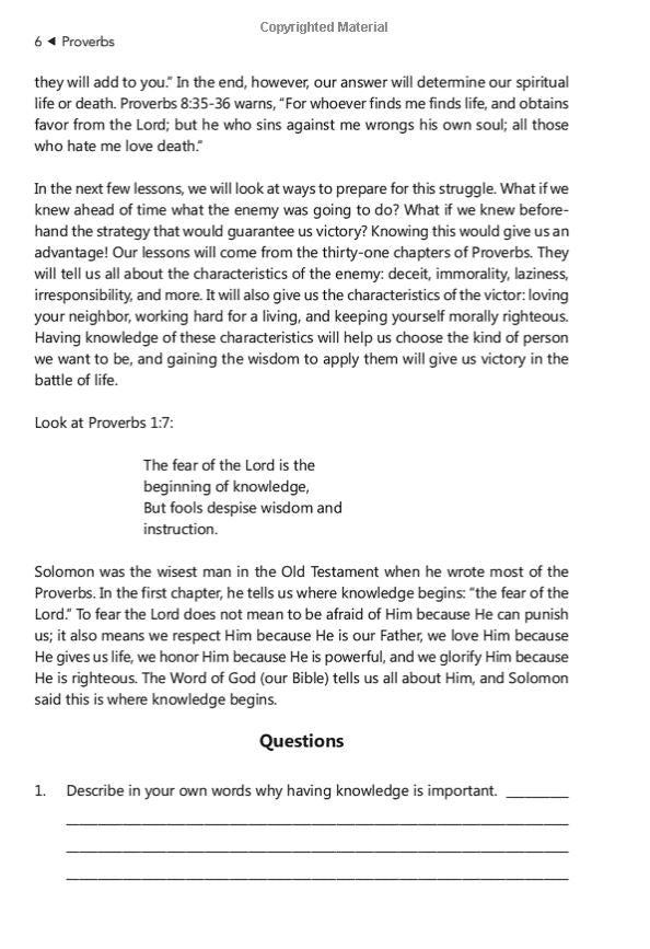 Proverbs (Faith Builder Series, 9:2)