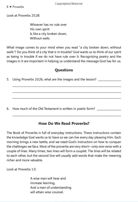 Proverbs (Faith Builder Series, 9:2)