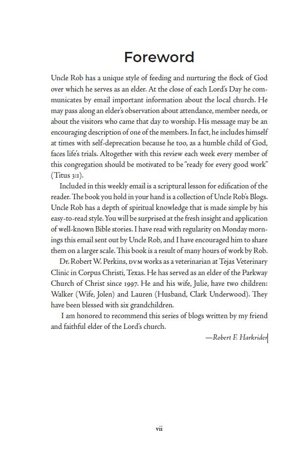 Uncle Rob's Blog Volume 1