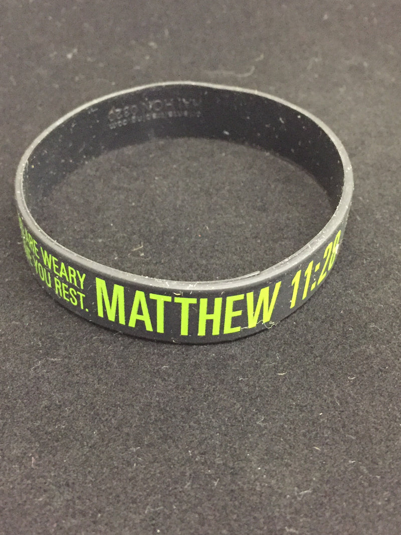 Bible Verse Rubber Bracelet