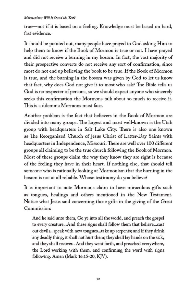 Mormonism: Will It Stand the Test?