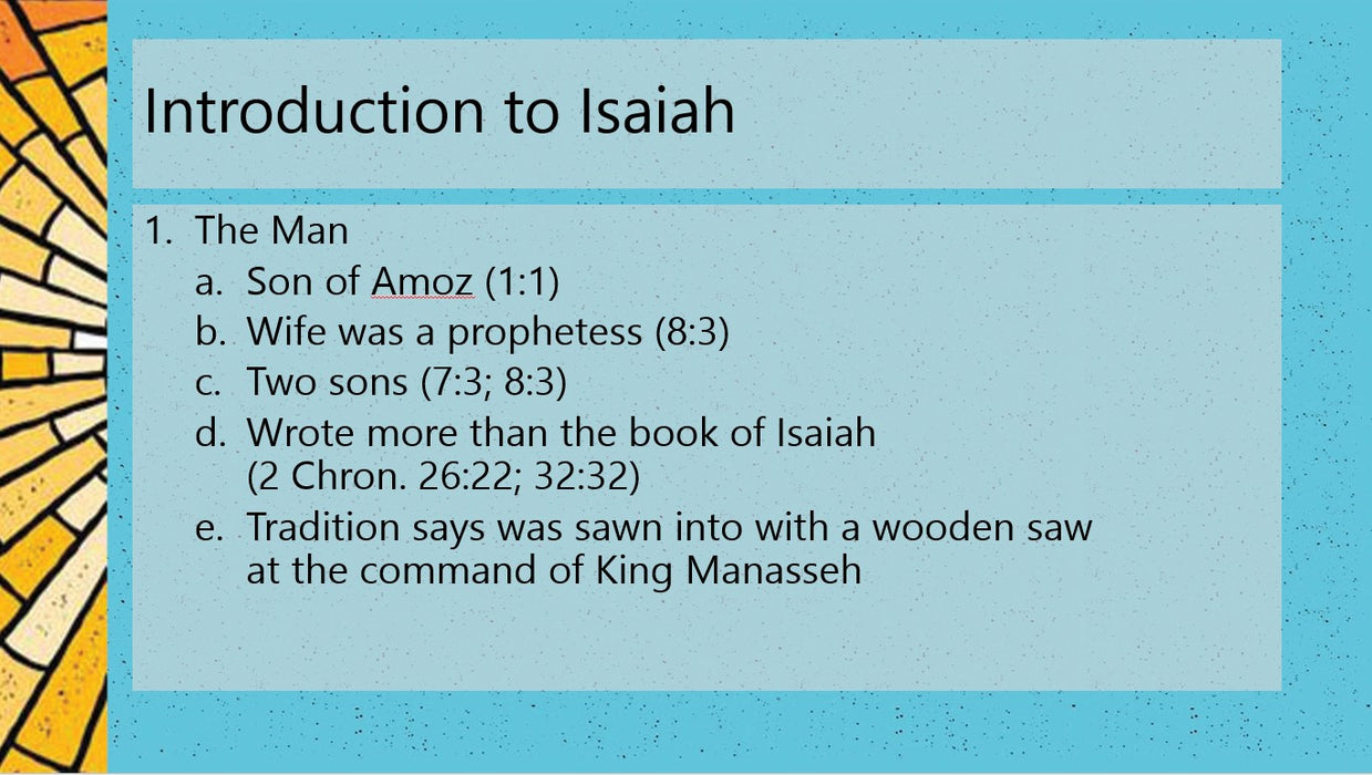 A Study Of The Major Prophets - Downloadable PowerPoint Presentation