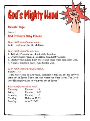 God's Mighty Hand Level 3 Student book - Exodus