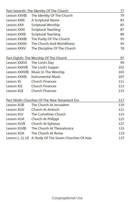 The New Testament Church (Cogdill) Downloadable Congregation Use PDF