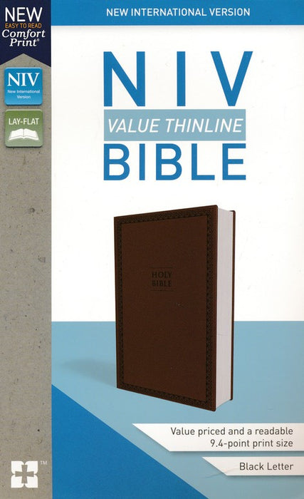 NIV Value Thinline Bible Chocolate Leathersoft