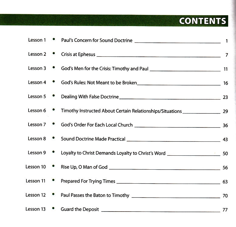 The Necessity of Sound Doctrine: A Study of Timothy & Titus (Teen/Adult 6:2)