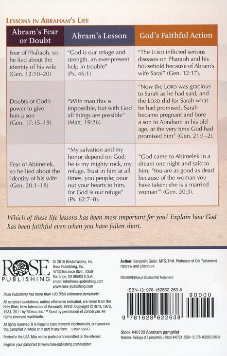 Abraham: A Journey of Faith Pamphlet