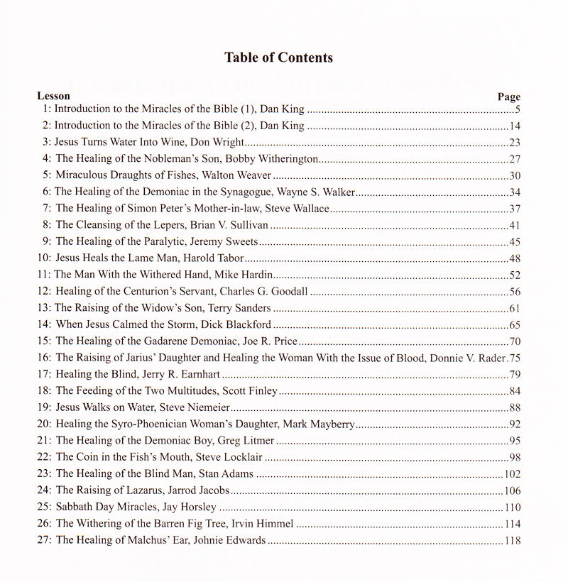 Table of Contents