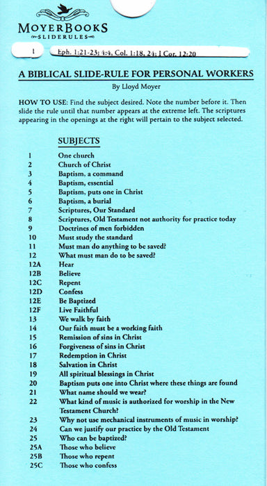 Biblical Slide Rule - English — One Stone Biblical Resources