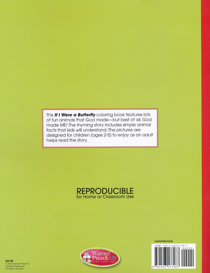 If I Were a Butterfly Coloring Book Ages 2-4 (op)