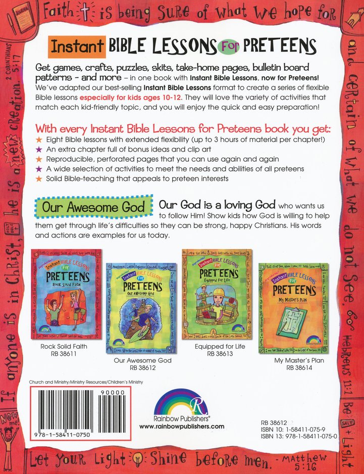 Instant Bible Lessons for Preteens: Our Awesome God