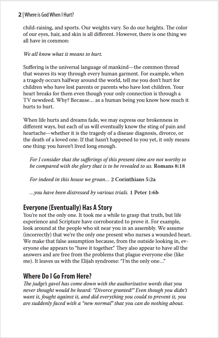 Where Is God When I Hurt: Confronting Hardships and Finding Hope