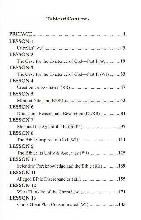 Table of Contents