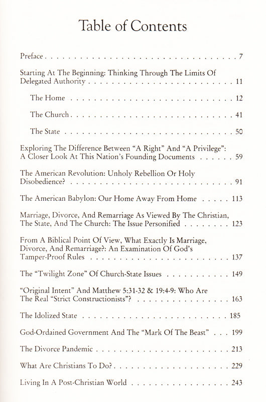 Table of contents