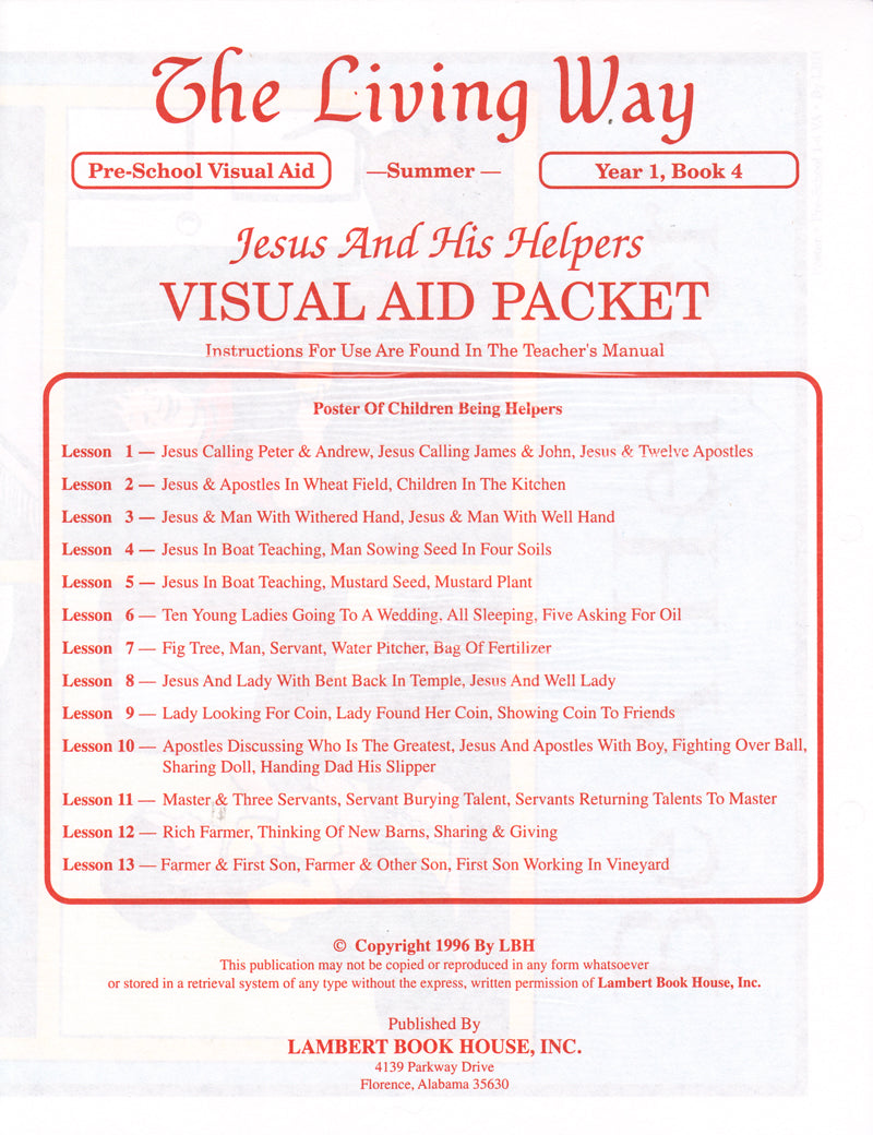 PRESCHOOL 1-4 VIS - Jesus and His Helpers