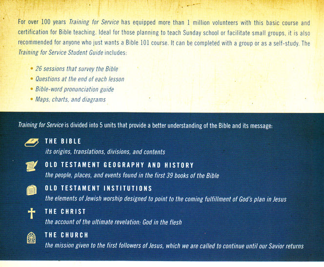 Training for Service Student Guide: A Basic Bible Overview for Every Christian