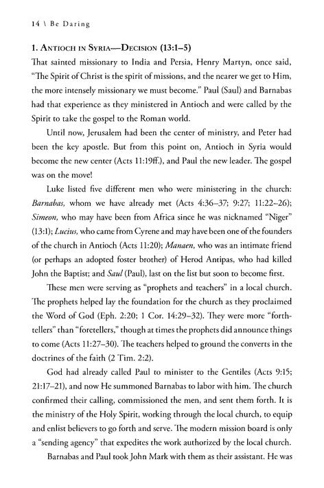 Be Daring: Acts 13-28