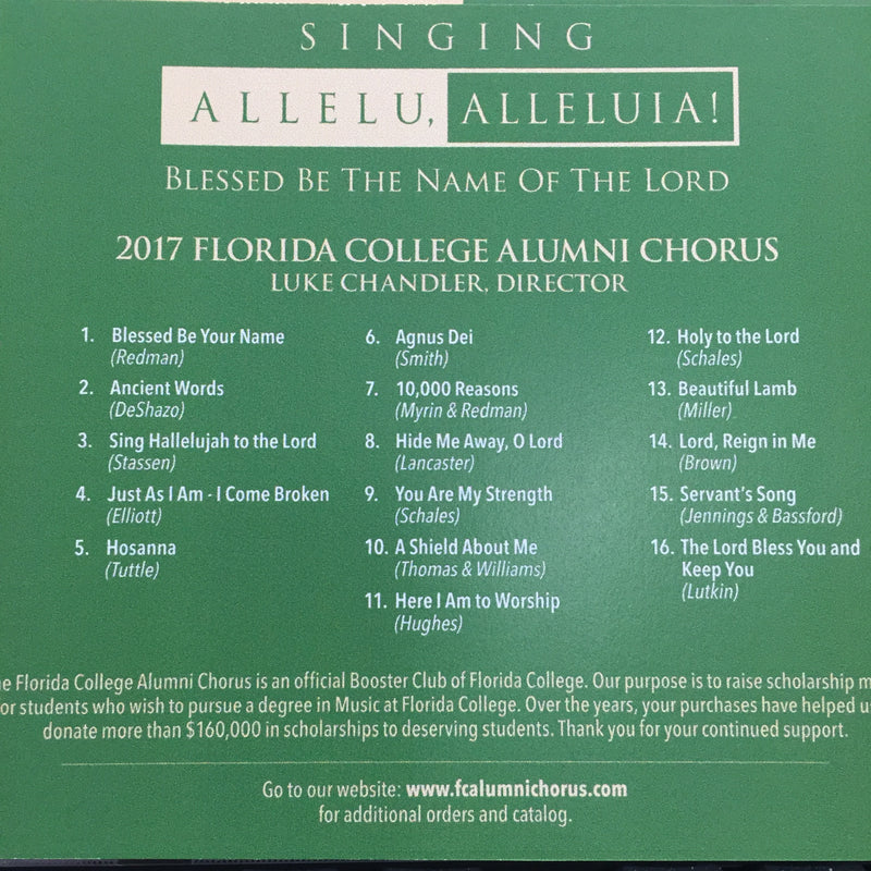 FC Alumni Chorus - Singing Allelu, Alleluia! Blessed Be the Name of the Lord 2017