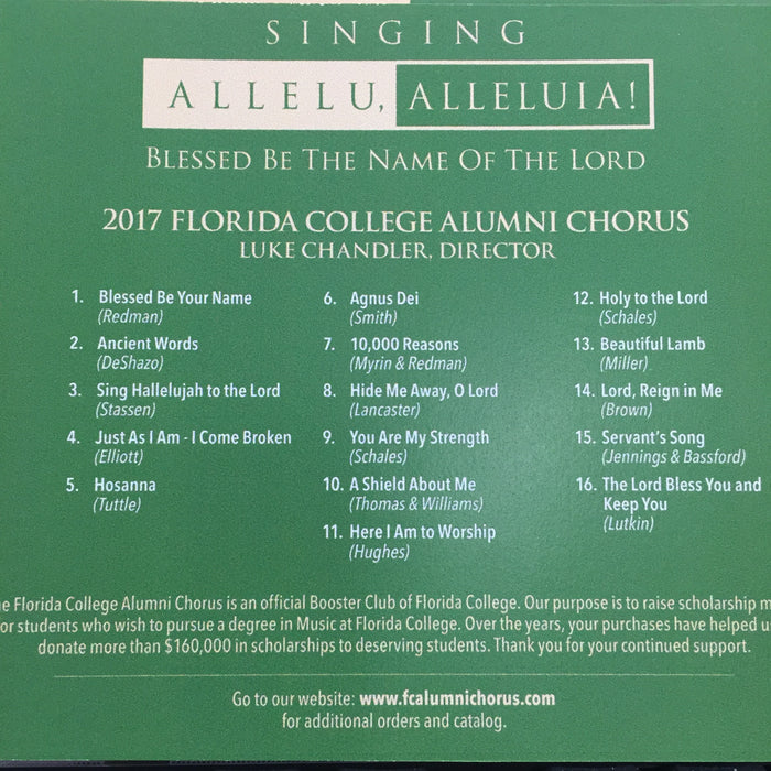 FC Alumni Chorus - Singing Allelu, Alleluia! Blessed Be the Name of the Lord 2017