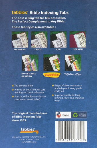 Tabbies Seaside OT & NT Bible Indexing Tabs