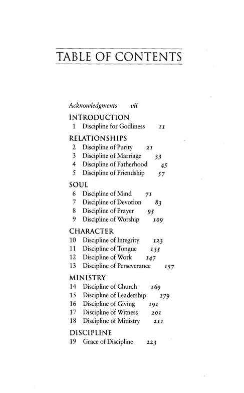Disciplines of a Godly Man