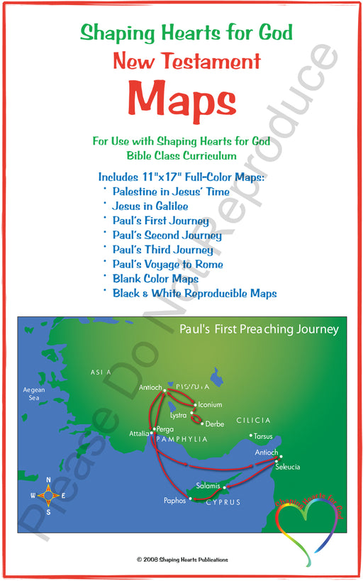 Shaping Hearts New Testament Map Set 