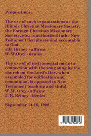 Otey-Briney Debate Back Cover