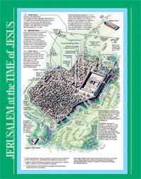 Jerusalem At the Time Of Jesus Wall Chart Laminated