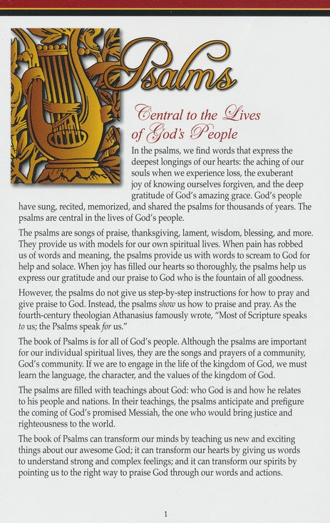 Psalms Pamphlet: In God's Presence