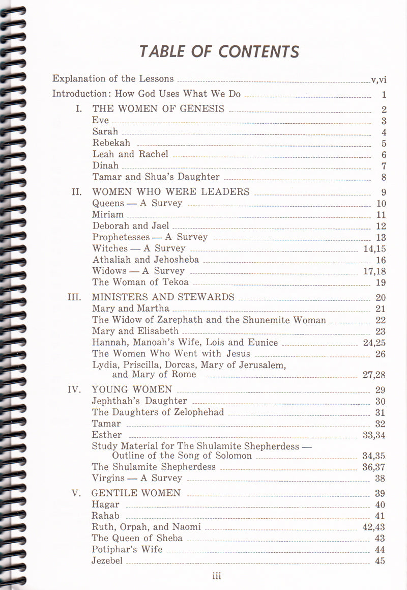 Table of Contents