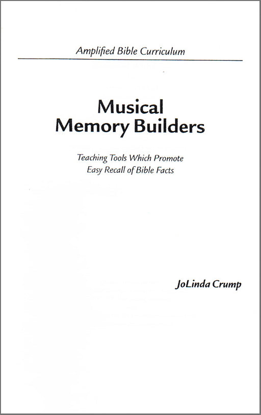Musical Memory Builder Book