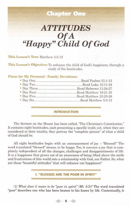 Attitudes Lesson 1-5