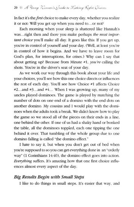 A Young Woman's Guide to Making Right Choices