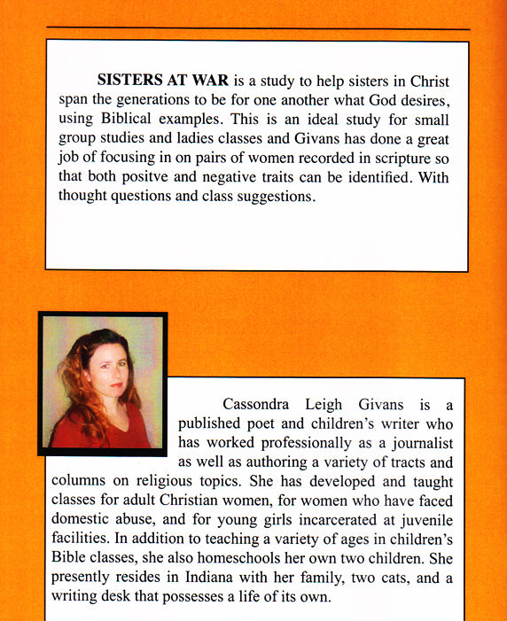 Sisters At War Back Cover
