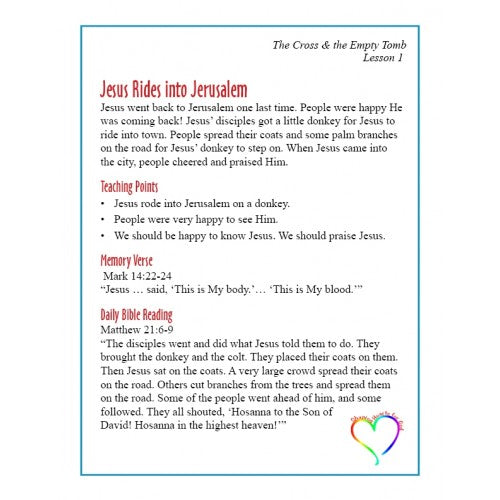 The Cross and the Empty Tomb Teaching Sheets