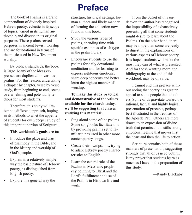 BTB Psalms Preface