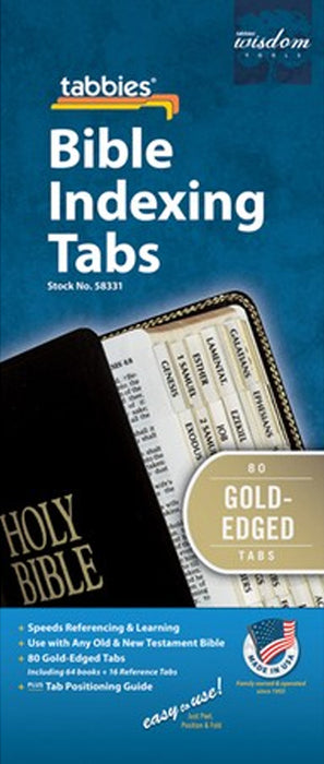 Tabbies - Gold OT & NT Bible Indexing Tabs