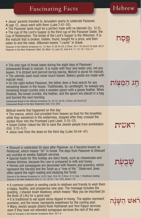 Feasts of the Bible Pamphlet