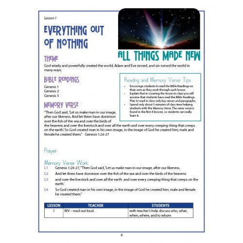 All Things Made New Young Teen Teacher Manual