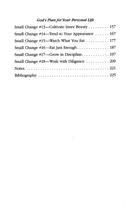 Small Changes for a Better Life