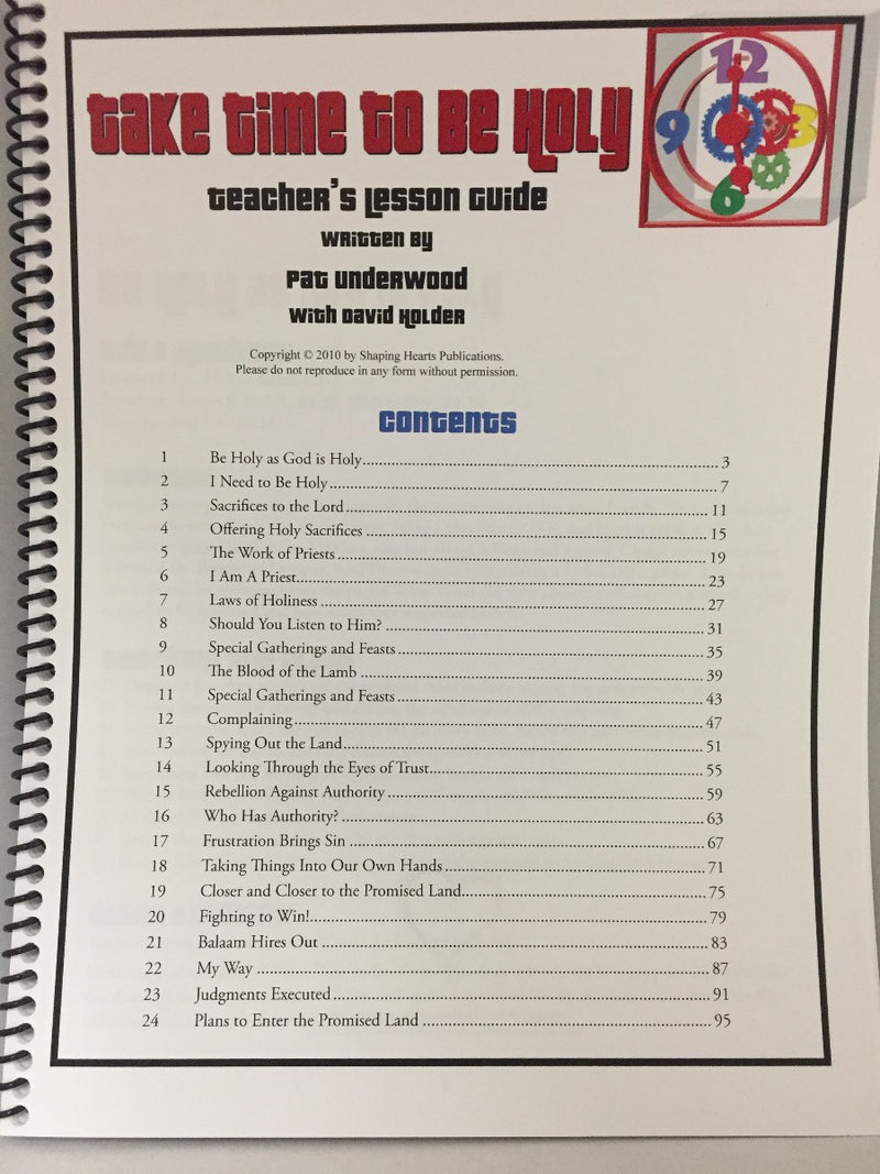 Take Time To Be Holy Young Teen Teacher Manual