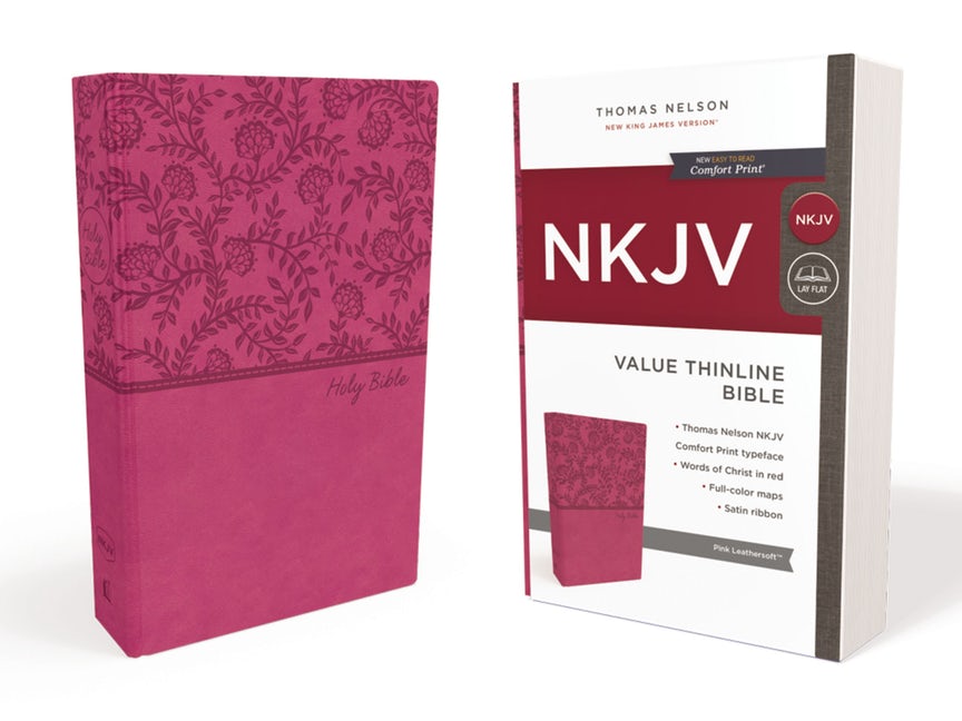 NKJV Value Thinline Bible Pink Leathersoft