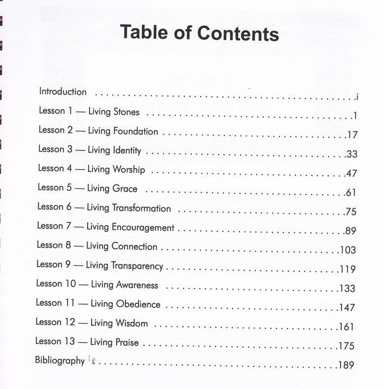 Table of Contents
