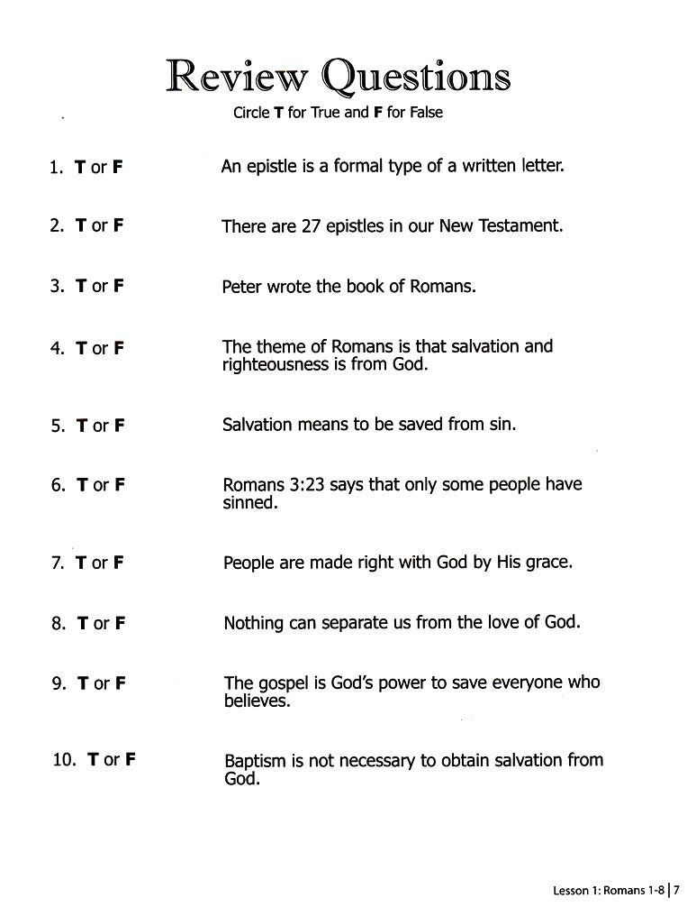 Exploring the Epistles Part 1 (Primary 3:3) Student
