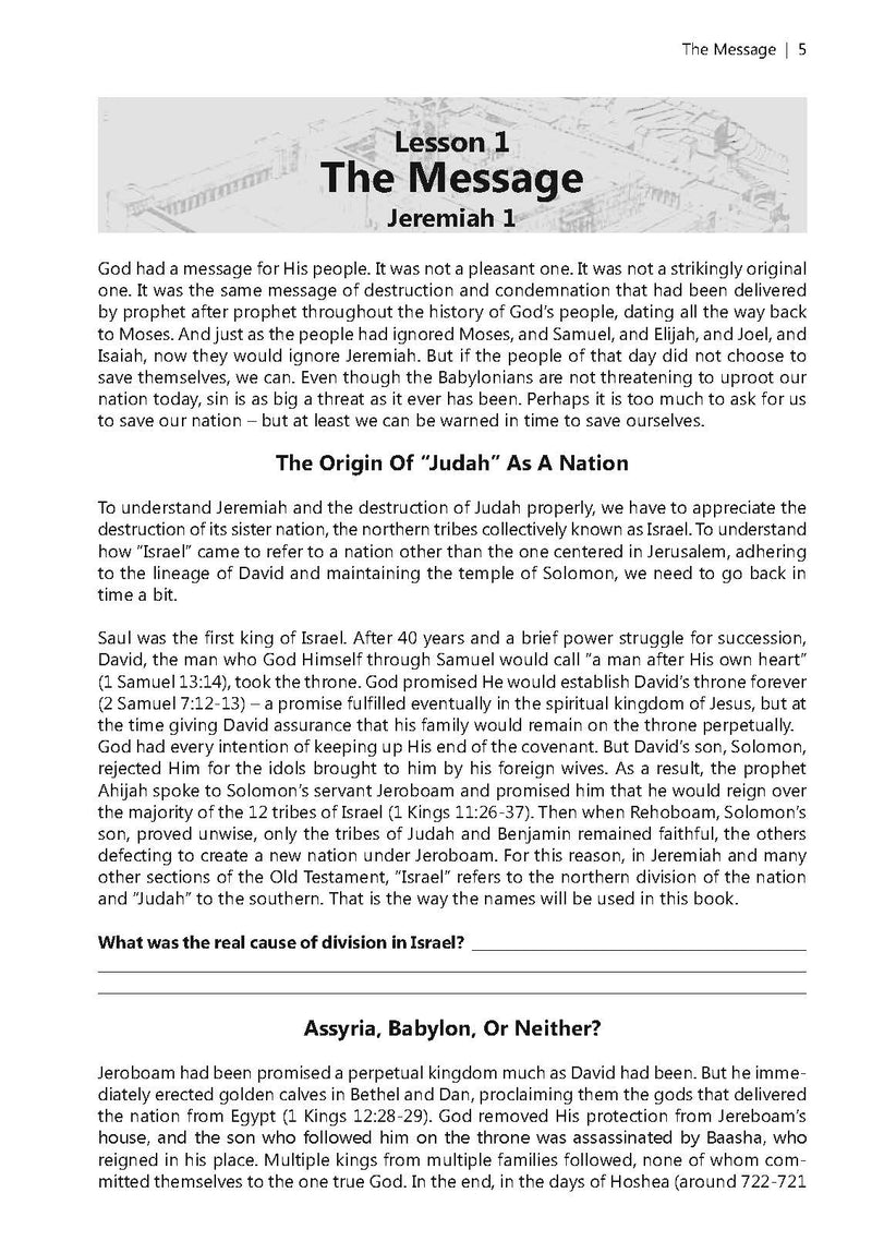 Tears For the Nation: Studies in Jeremiah & Lamentations