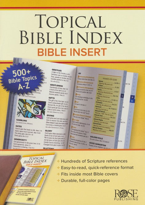 Topical Bible Index, Bible Insert