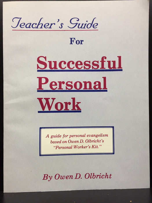 Teacher's Guide for Successful Personal Work