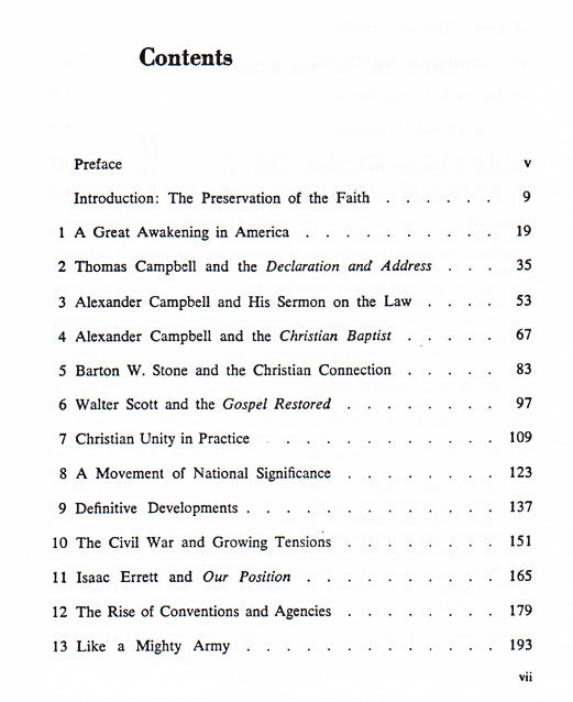 Table of Contents